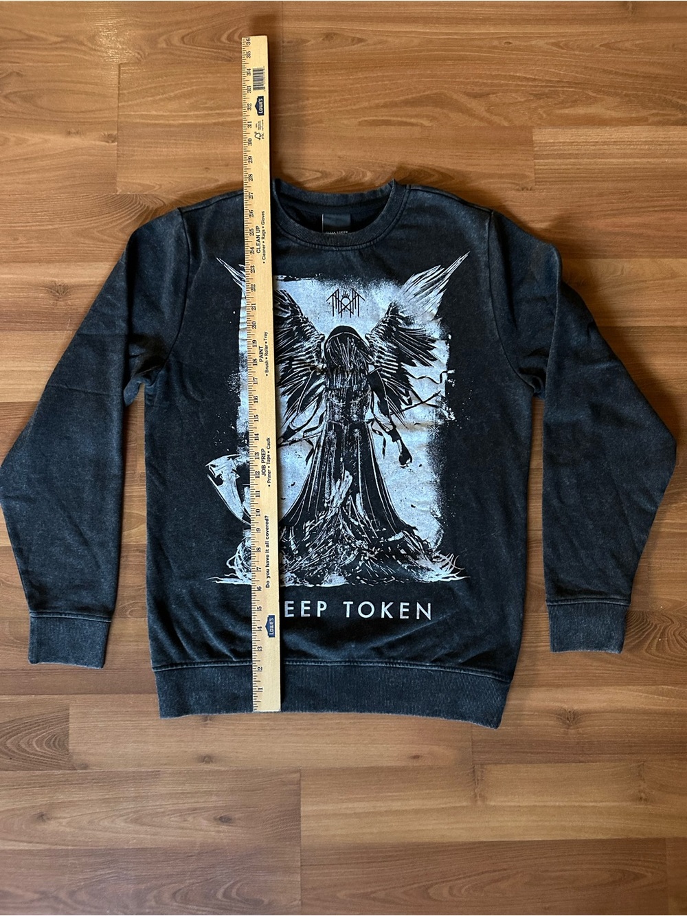 🆕 Hot Topic Black Sleep Token Angel Graphic Crew Sweatshirt Unisex - Picture 3 of 8